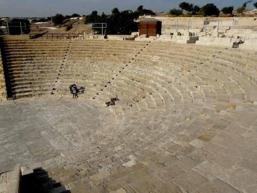 Anfiteatro de Kourion. En verano se utiliza para organizar festivales musicales