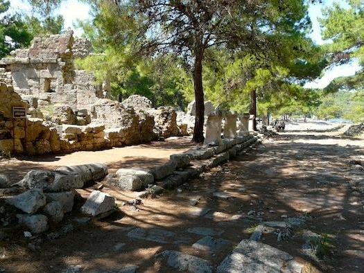 Restos arqueológicos de Phaselis.