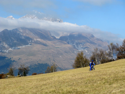 Biking, Mount Casale, Comano,Trento, Italy.